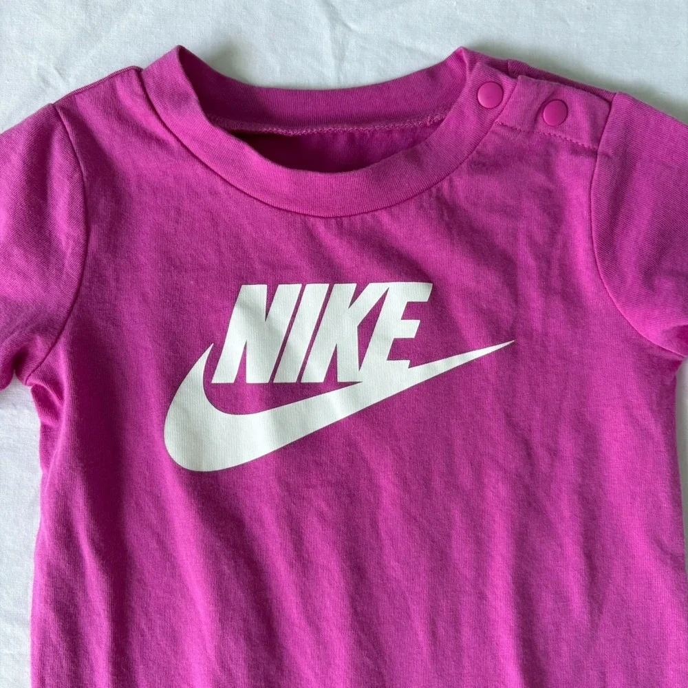 Nike Kids Active Fuchsia Pink Purple Long Sleeve Coverall Jumpsuit Size‎ 12 M